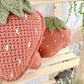 SMALL Stella Strawberry Pillow | Crochet Pillow