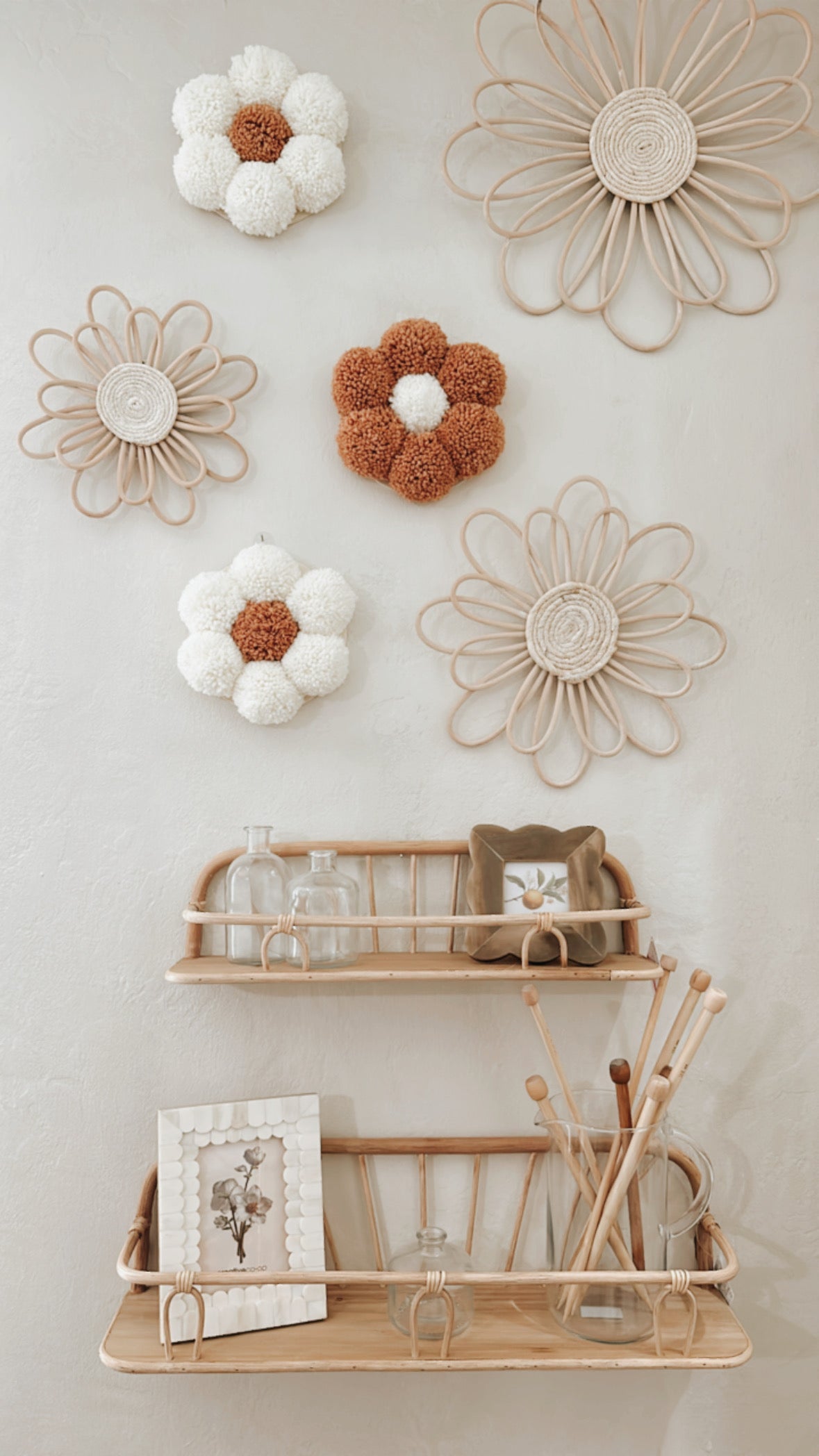Francine Flower Set (SET OF 3) | Pom Pom Wall Decor