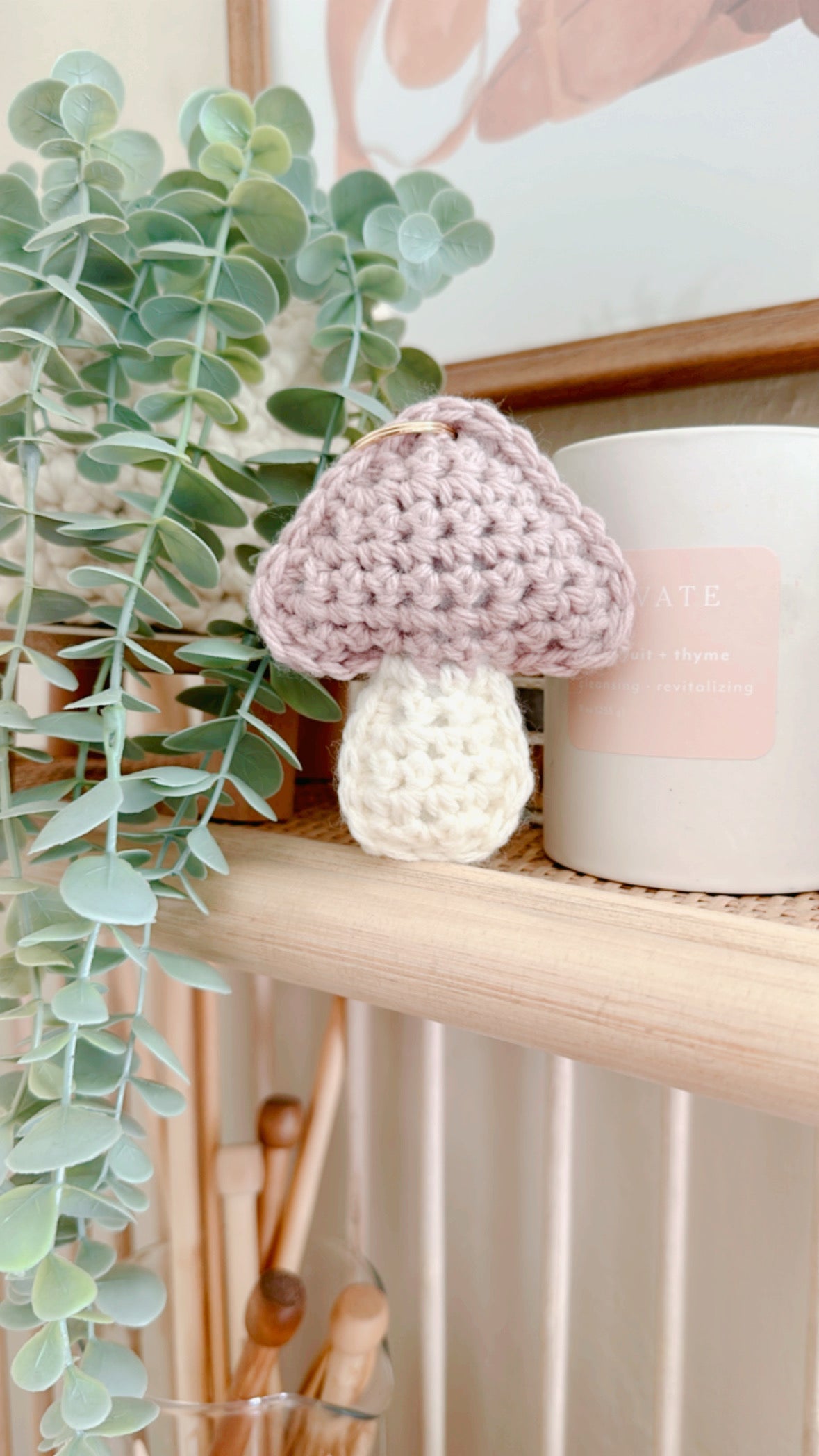 Millie Mushroom Keychain | Crochet Keychain