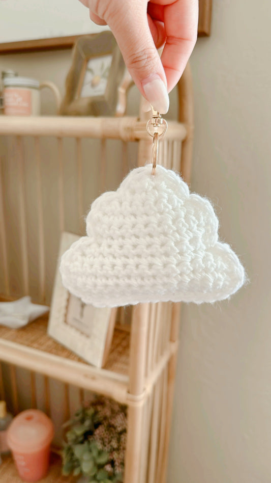 Cleo Cloud Keychain | Crochet Keychain