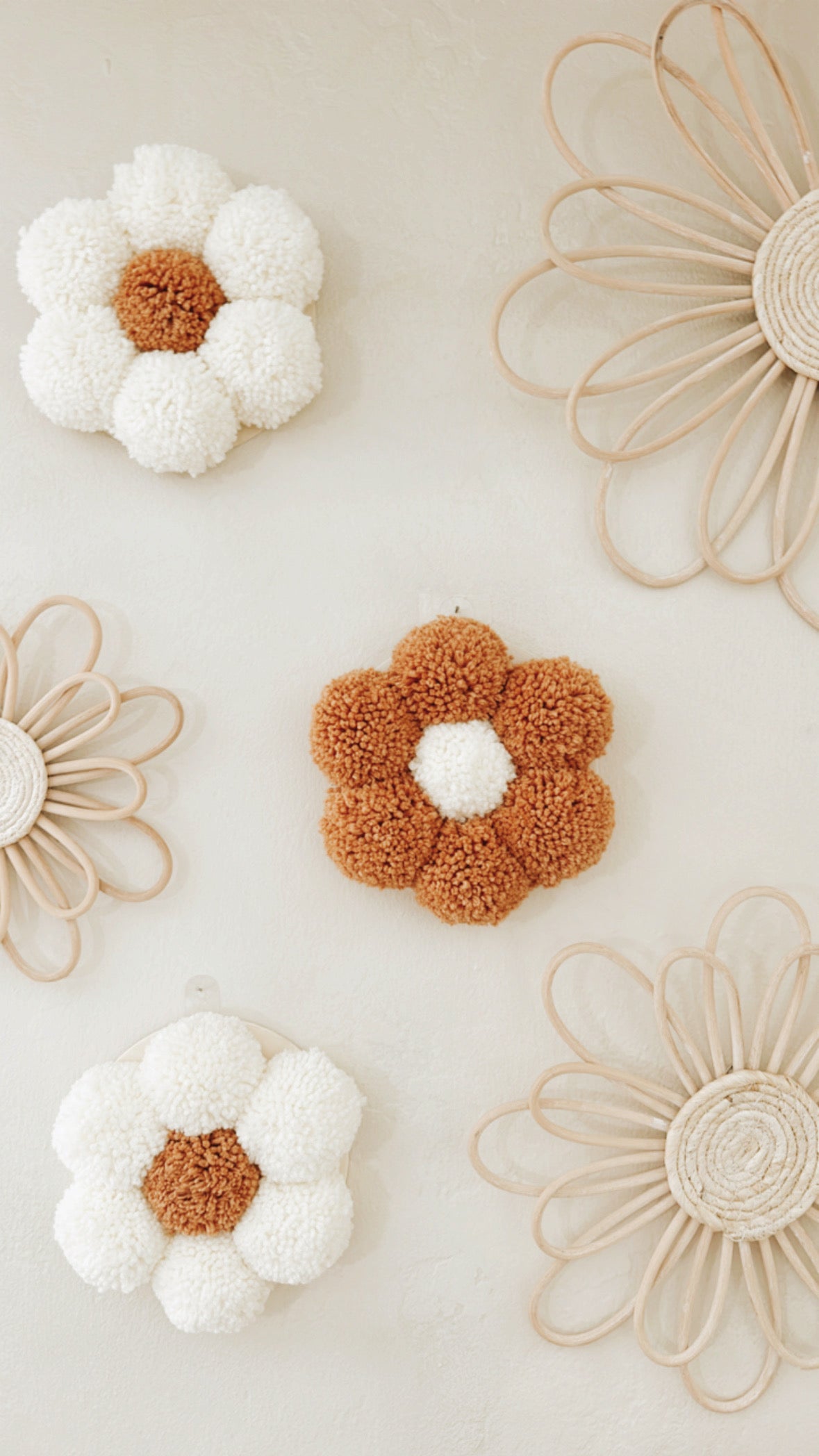 Francine Flower Set (SET OF 3) | Pom Pom Wall Decor