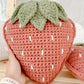 SMALL Stella Strawberry Pillow | Crochet Pillow